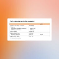 high strength Lion's mane supplement nutritional content chart